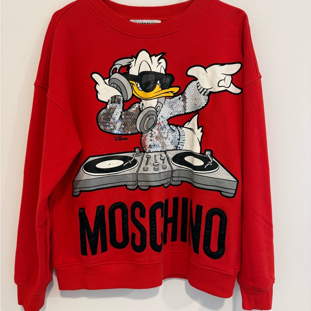 Moschino Vibrant Red Crewneck